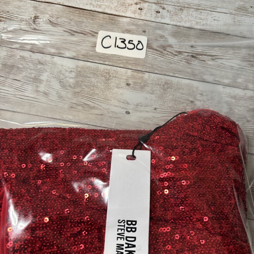 BB Dakota Steve Madden One-Shoulder Dress XL Cocktail Sequin Mini Stretchy Sexy - Picture 10 of 10